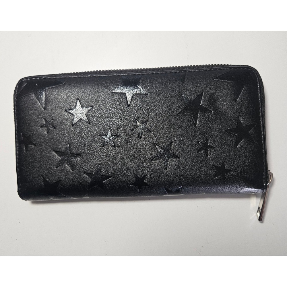 Wonder Woman Black Star Iridescent Rainbow Logo Zip Wallet Clutch DC Comics - Picture 2 of 3
